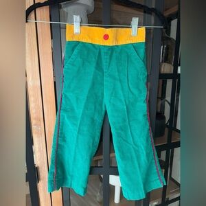 Vintage 80s Buster Brown toddler pants trousers corduroy highrise boy colorblock
